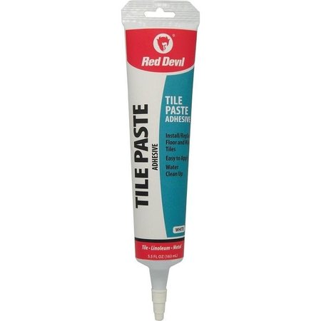 RED DEVIL 0 Tile Adhesive, White, 55 oz Squeeze Tube 497